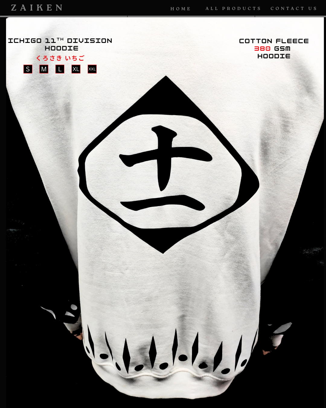 Ichigo 11th Division Hoodie