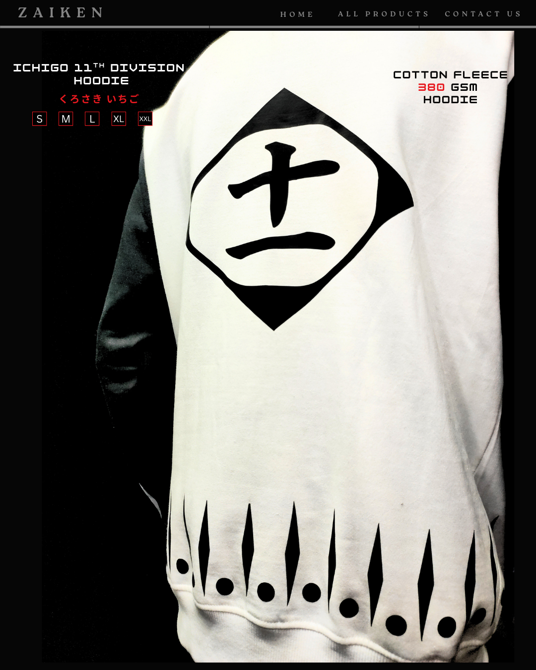 Ichigo 11th Division Hoodie