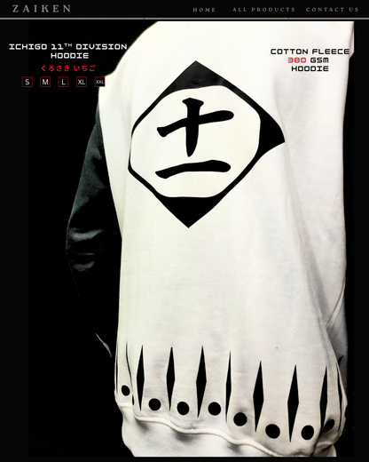 Ichigo 11th Division Hoodie