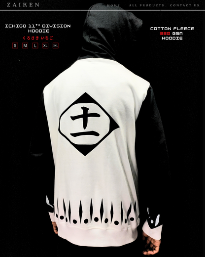Ichigo 11th Division Hoodie